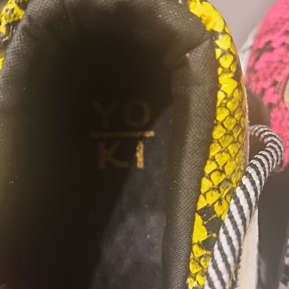 Yoki Stylish Women's Sneakers - Pink and Yellow - Picture 5 of 6
